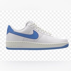 women's Nike Air Force 1 '07 Next Nature "Sail/Royal Pulse" sneakers.